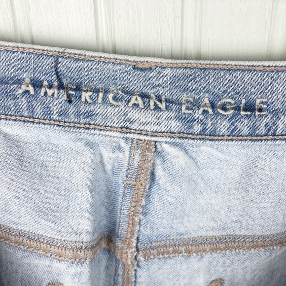 NEW American Eagle 90s Straight Jean Light Wash Denim Stretch Women's Size 18 - Picture 7 of 11